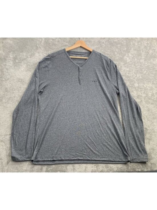 John Varvatos Other - John Varvatos Star USA Shirt Mens XL 4 Button Henley Logo Long Sleeve Preppy